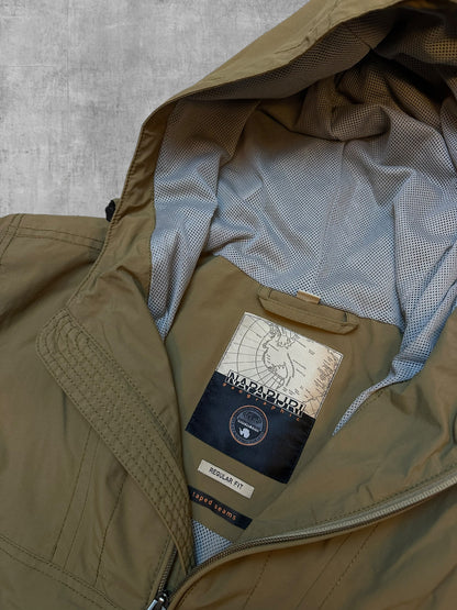 Napapijri Windbreaker Rain Jacket Khaki M