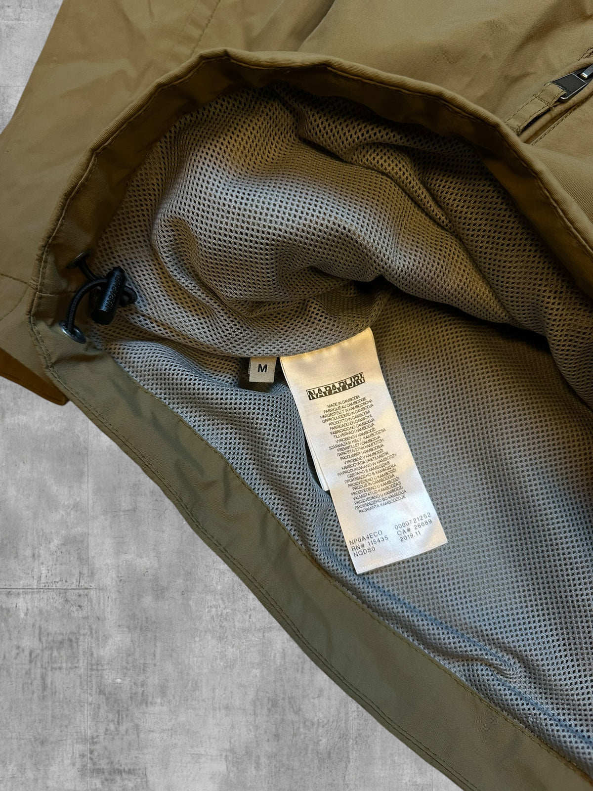Napapijri Windbreaker Rain Jacket Khaki M