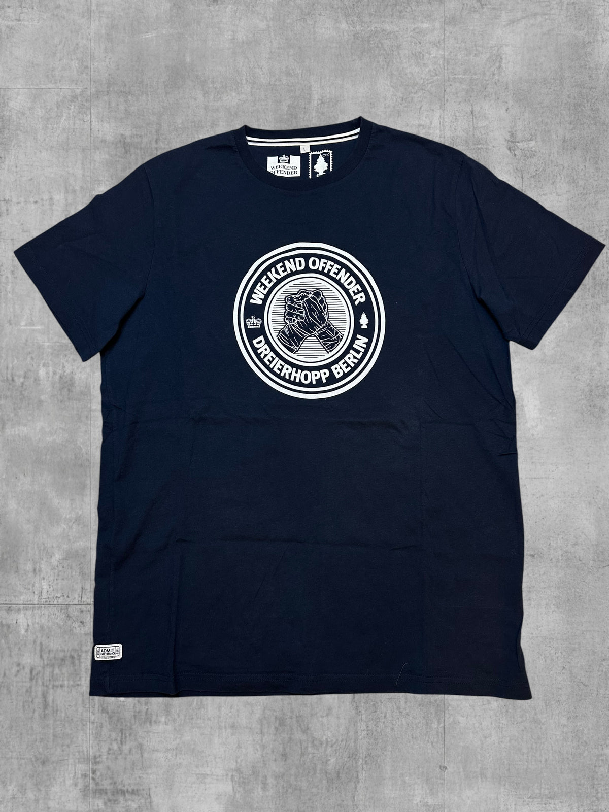 Weekend Offender x Dreierhopp T-Shirt Navy Blau L