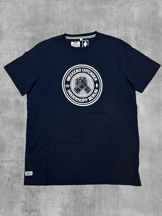 Weekend Offender x Dreierhopp T-Shirt Navy Blau L