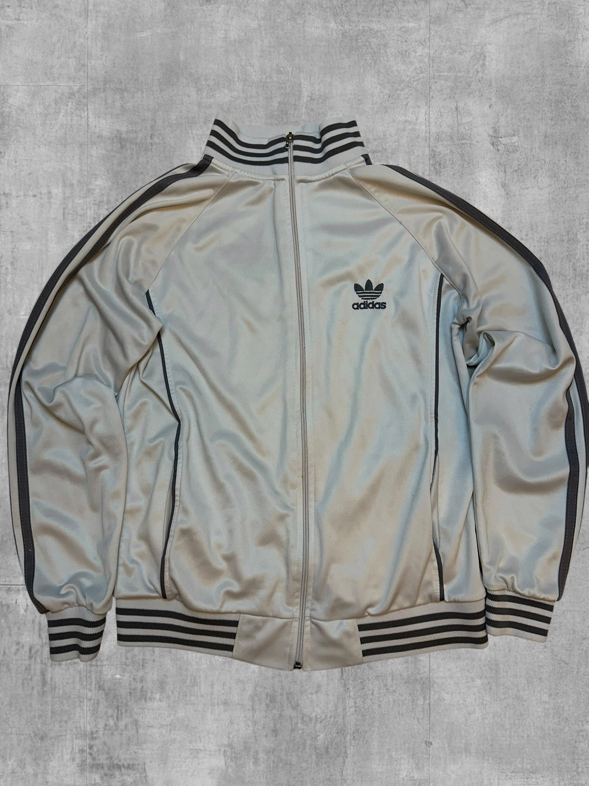 Adidas Trainingsjacke Weiß Beige Grau S