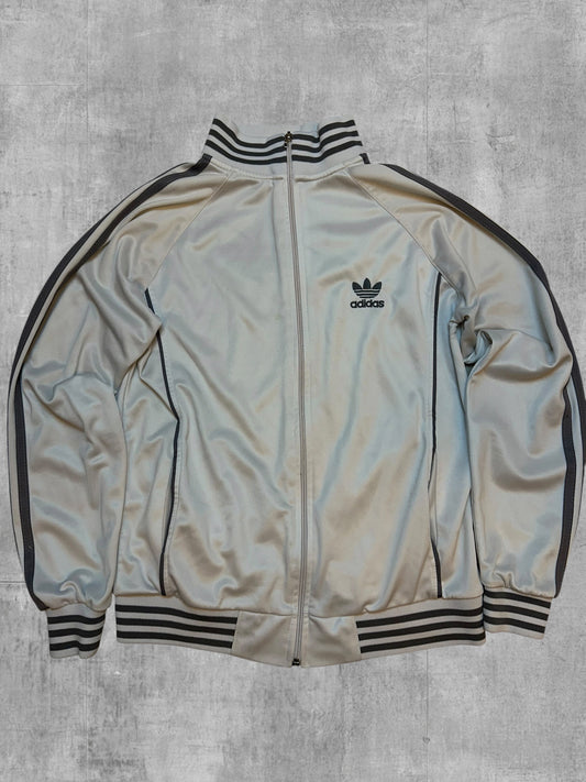 Adidas Track Jacket White Beige Grey S