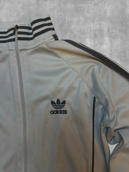 Adidas Trainingsjacke Weiß Beige Grau S