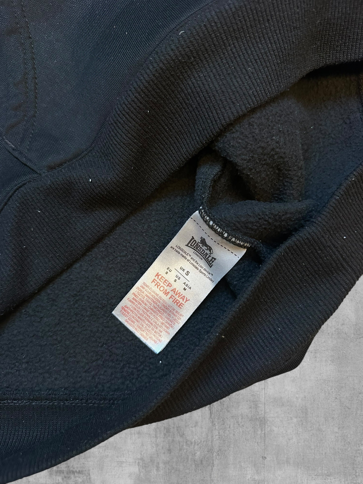 Lonsdale Kapuzenpullover Hoodie Schwarz S