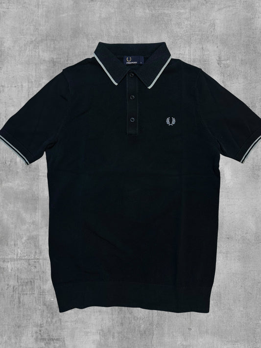 Fred Perry Polo Shirt Black Grey S