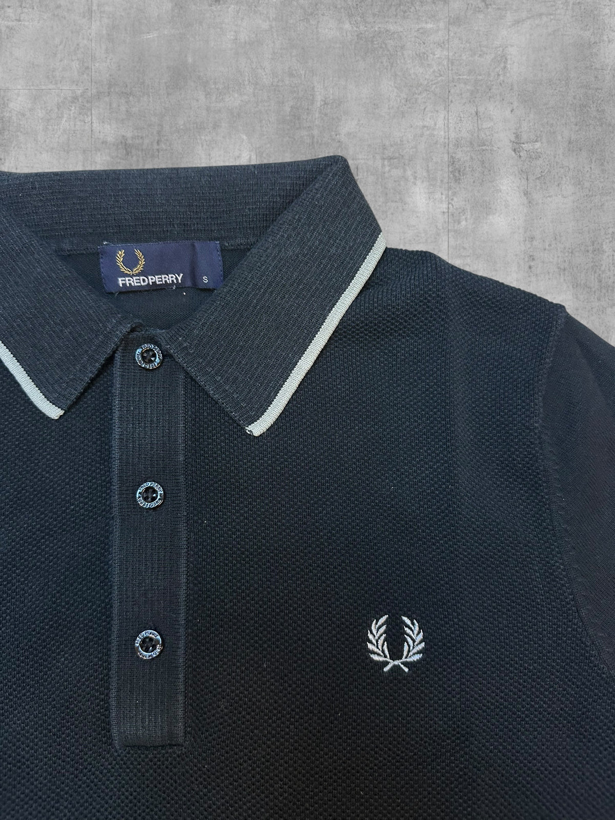 Fred Perry Poloshirt Schwarz Grau S