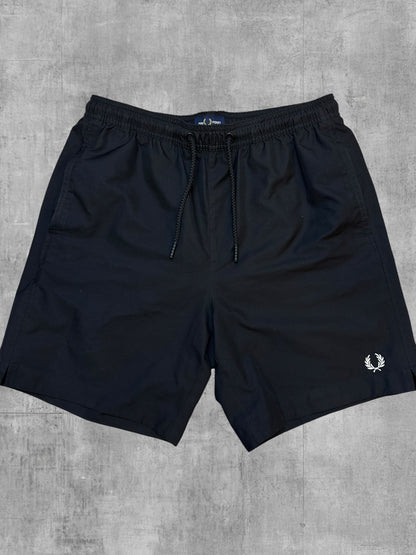 Fred Perry Kurze Hose Mesh Badeshorts Schwarz M