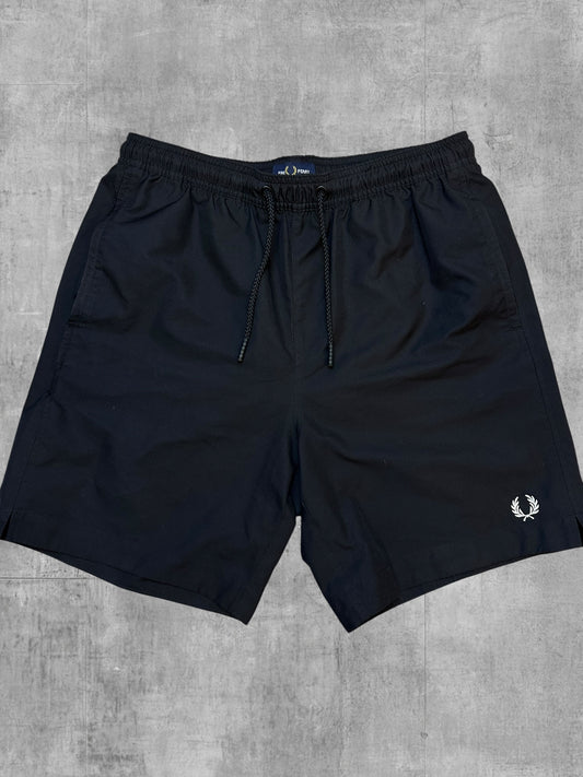 Fred Perry Kurze Hose Mesh Badeshorts Schwarz M