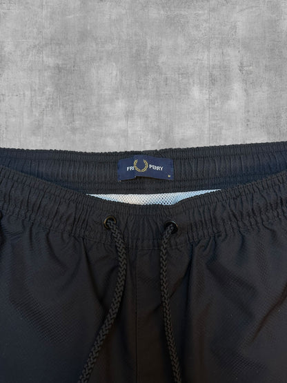 Fred Perry Kurze Hose Mesh Badeshorts Schwarz M