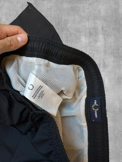 Fred Perry Kurze Hose Mesh Badeshorts Schwarz M