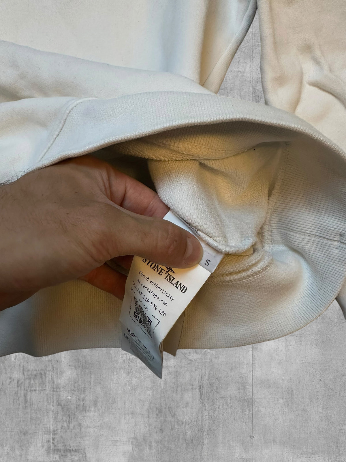 Stone Island Sweatshirt Weiß S